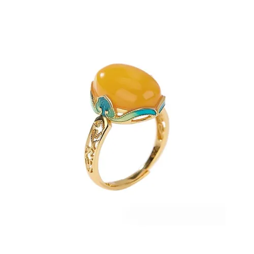 Xiaoyinjiang Beeswax S925 Silver Rings Women's