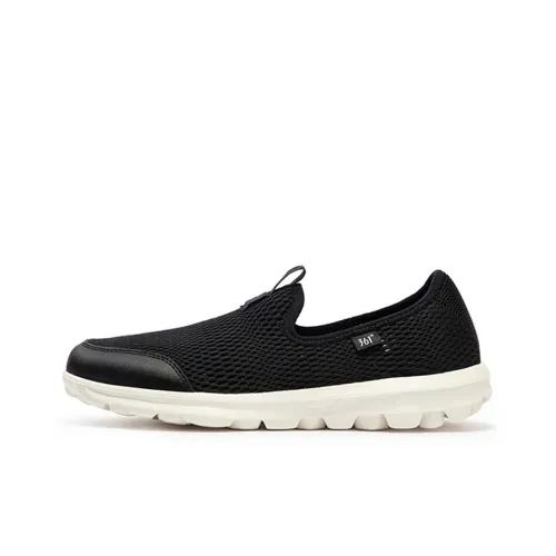 361° One-foot Push Series Running Shoes Men Low-Top Obsidian Black/Feather White