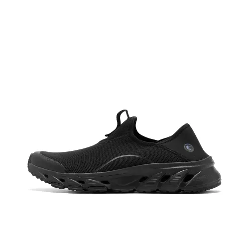 QIAODAN Running Shoes Men Low-Top Black With Shadow Blue