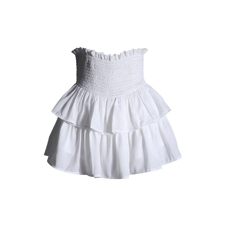 Wen Shan Casual Short Skirts Women's White-1