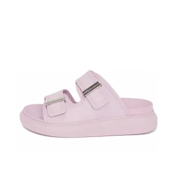 Alexander McQueen Hybrid Buckled Rubber Sandal Pink Women's