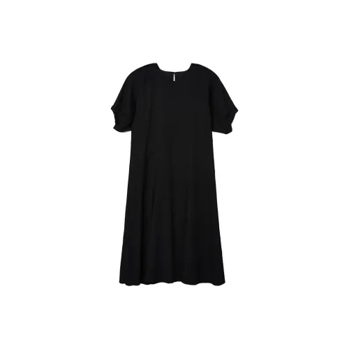 IEW.H Short-Sleeved Dresses Women's Black No Belts