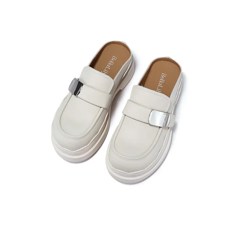 BELLALILY Closed Toe Slippers 3.5cm Women's-5