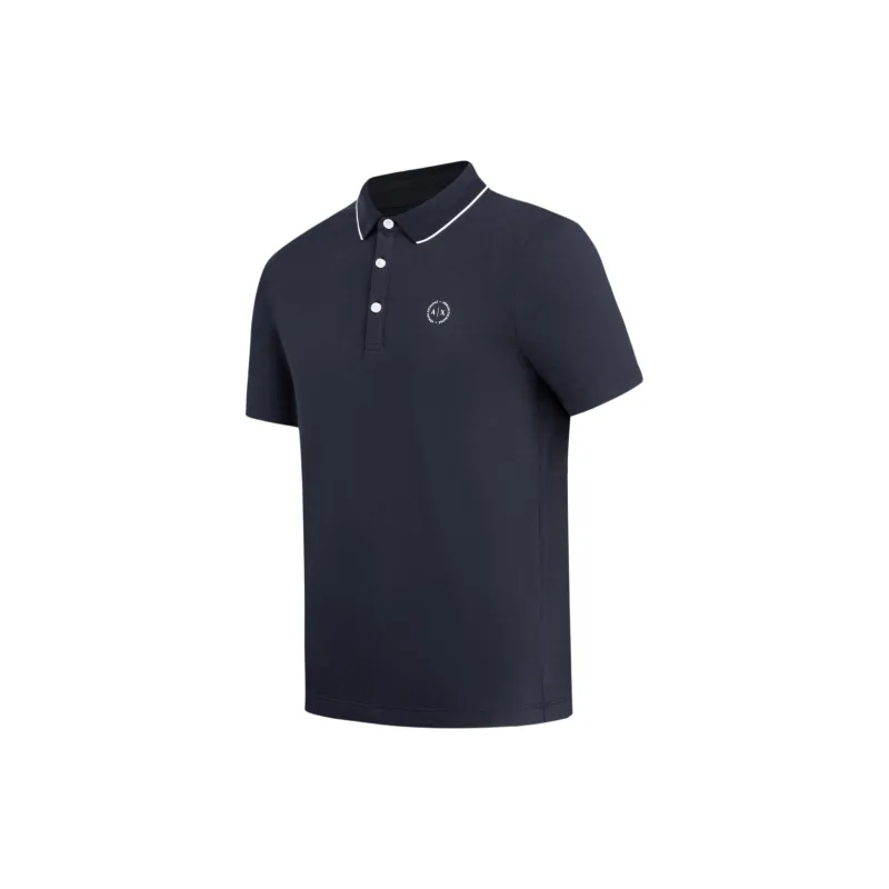 ARMANI EXCHANGEAE SS22 Polo Shirt Men's Navy Blue-2