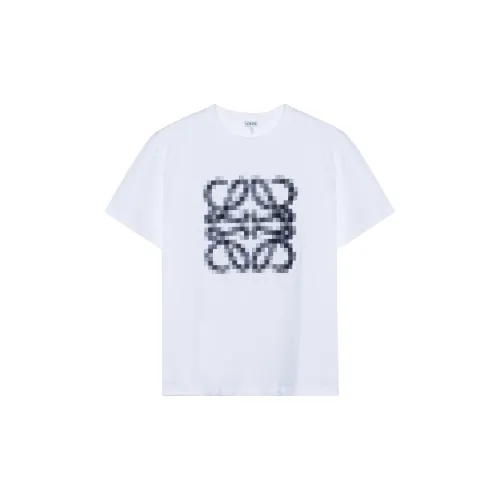 LOEWE Pixel Anagram-embroidered T-Shirts Women's White