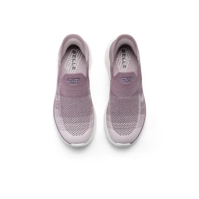 BELLE Abrasion Resistant Slip Resistant Low Top Casual Shoes 4cm Women's Purple, Black-2