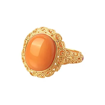 CHIC ZONE Beeswax Jade Rings Women's