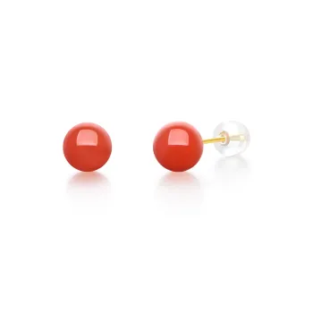 Cuiya Golden Building Agate Stud Earrings Women's