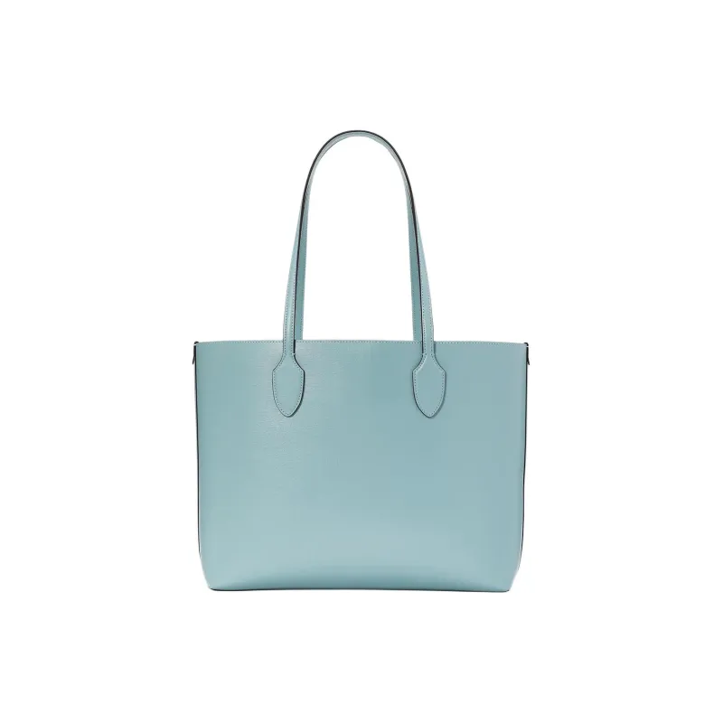 Kate Spade Split Cow Leather Tote Bag Shopping Bag Shoulder Handbag Large Size Women's Aegean Sea Blue-3