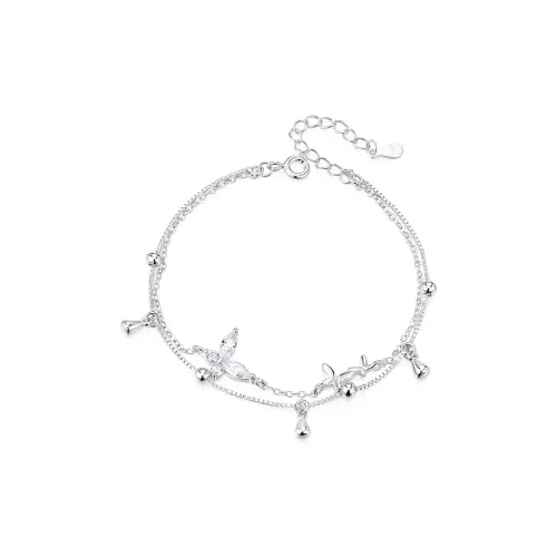 KADER 925 Sterling Silver Bracelets Women's Silver Goddess Zhen Xiang Box
