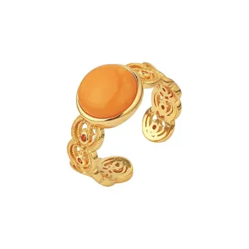 CHIC ZONE 925 Sterling Silver Beeswax With A Cool Sensation Jade Rings Women's