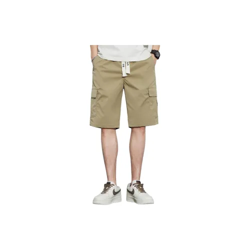 Tonlion Casual Shorts Men Khaki