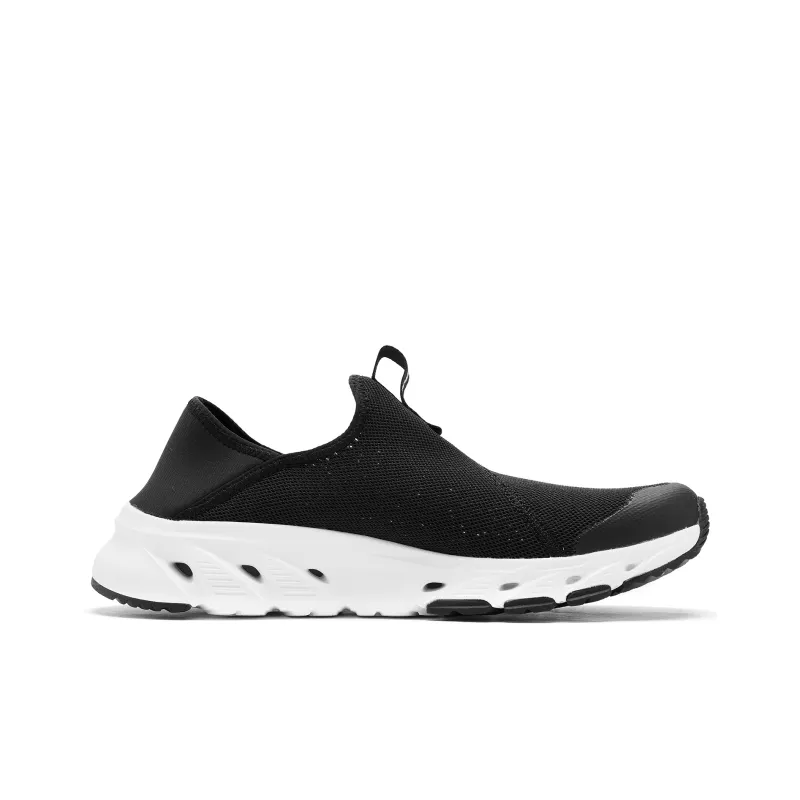 QIAODAN Lightweight Quick Dry Slip Resistant Low Top Running Shoes Men's Black White-1