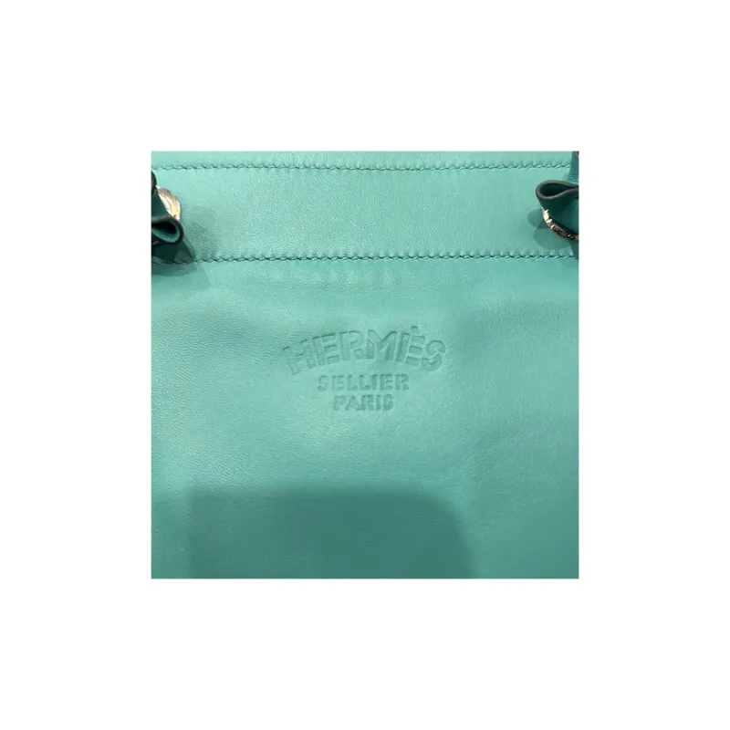 HERMES Aline Milo Sheepskin With Swift Leather Shoulder Bag Crossbody Bag Mini Unisex Dark Green-4