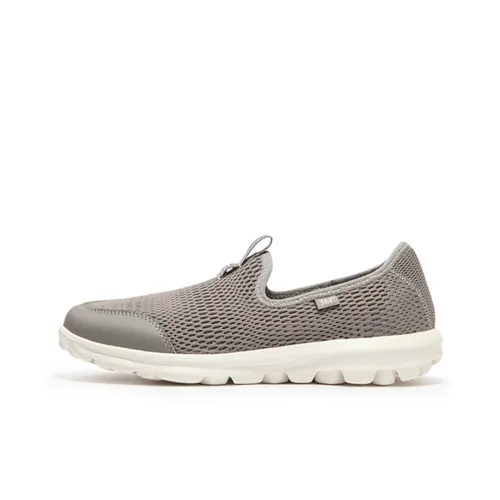 361° One-foot Push Series Running Shoes Women's Low-Top Zinc Iron Gray/Feather White