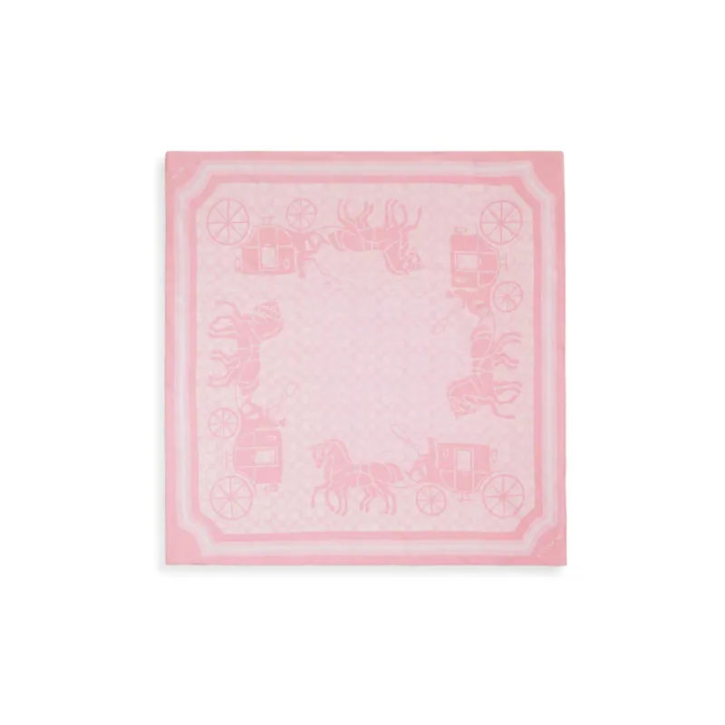 COACH Silk Silk Scarves Women's Pink-0