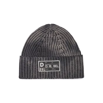 DIESEL Cotton Beanies Men's Black