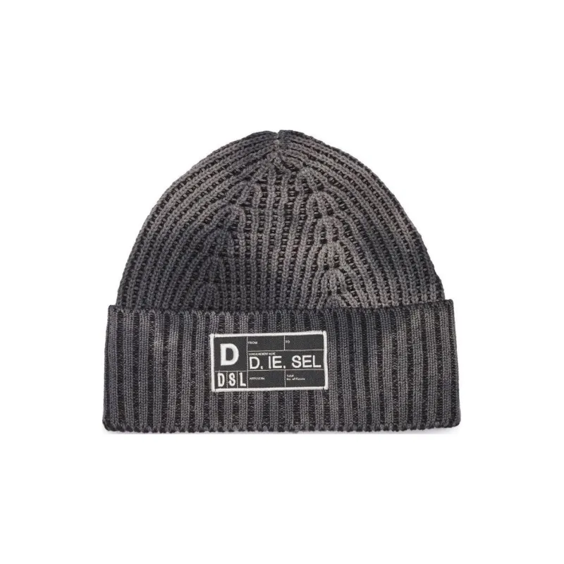 DIESEL Cotton Beanies Men's Black-0