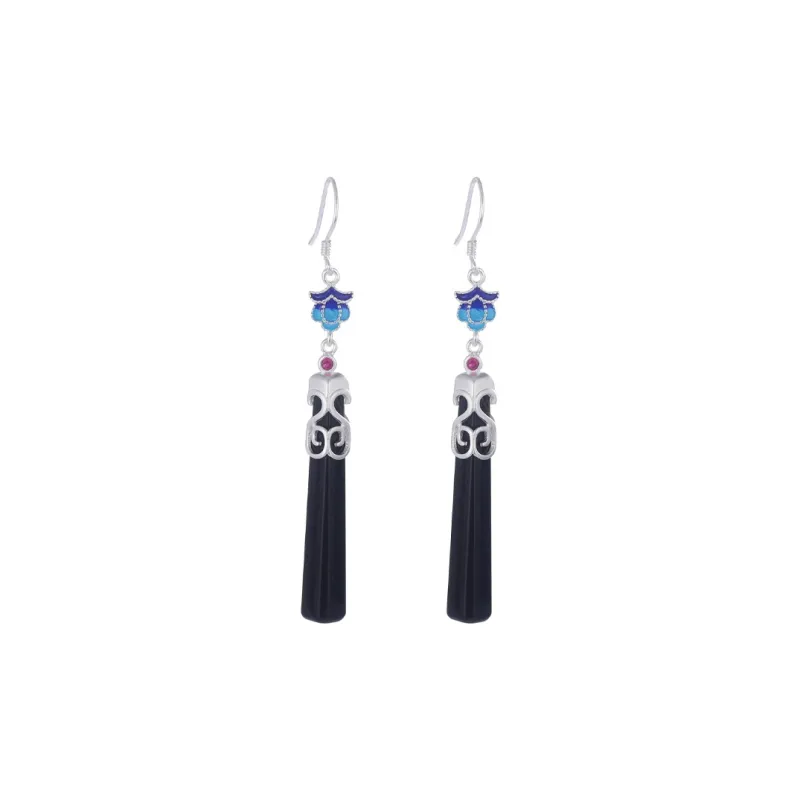 Best Wishes Agate Jade Earrings Women's-1