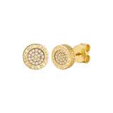Gold Moissanite Stud Earrings, 1 Pair