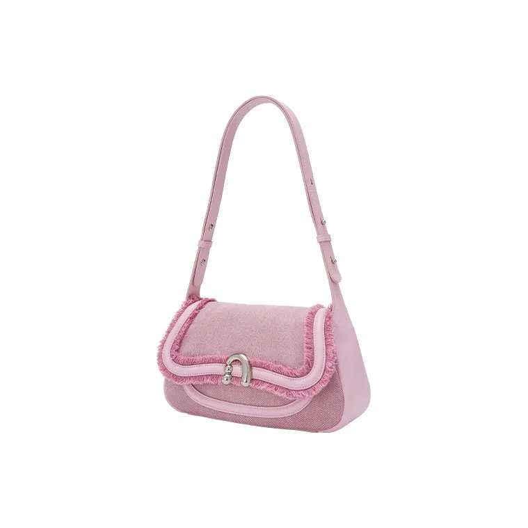 AMAZING SONG Cow Leather Nubuck Handheld Bag Saddle Bag Shoulder Bag Women's Black/White/Green/Red-63