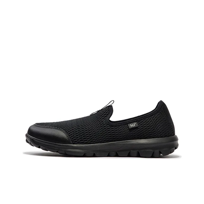 361° Slip Resistant And Breathable Low Top Running Shoes Women's Obsidian Black-0