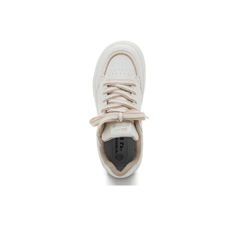 Warrior Wear resistant And Lightweight Skateboard Shoes Women's Beige Apricot-3