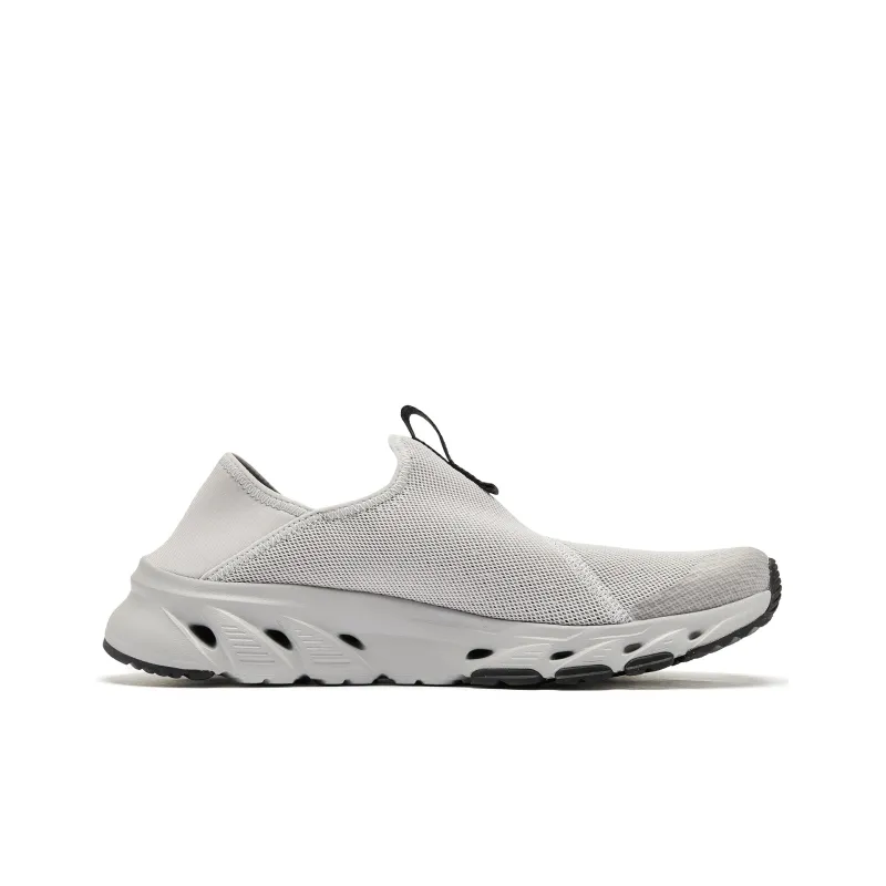 QIAODAN Lightweight Quick Dry Slip Resistant Low Top Running Shoes Men's Gray Pea Green-1