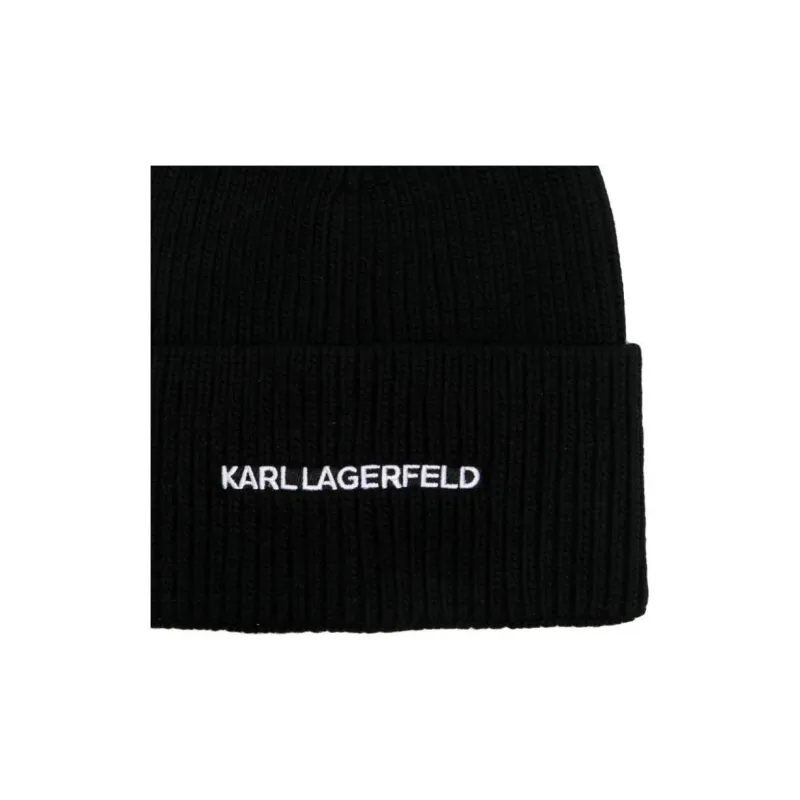 KARL LAGERFELD / Karl Lagerfeld Jeans Essential Logo embroidered Beanie-2