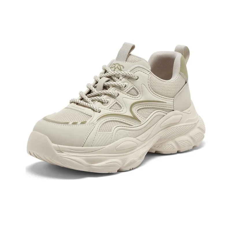 BASTO Low Top Solid Color Versatile Preppy Commute Comfortable Anti Slip And Wear Resistant Chunky Sneakers Women's-5