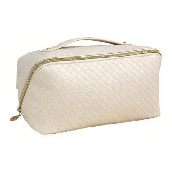 HAWA PU Handbag Medium Size Women's Milk Tea Beige/Cherry Blossom Pink