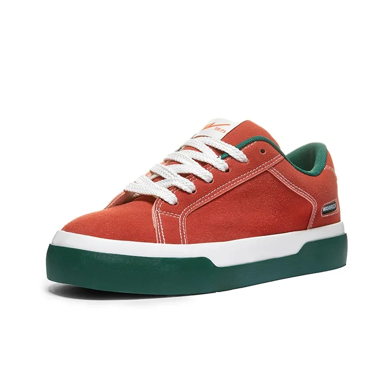 Warrior Anti Slip Wear Resistant Low Top Canvas Shoes Women's Orange-1