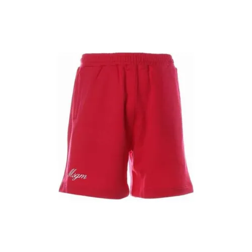 MSGM Casual Shorts Men Rose Red