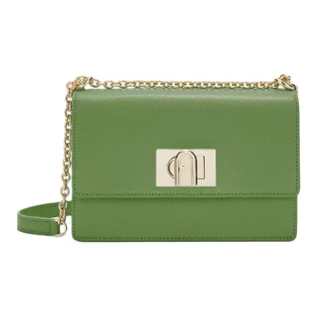 Furla 1927 Collection Leather Envelope Bag, Shoulder Bag, Crossbody Bag Mini Women's Green