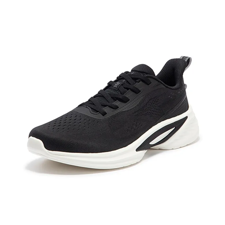 361° Blade Edge Cushioning, Slip Resistant, And Abrasion Resistant Low Top Running Shoes Men's Black White-1