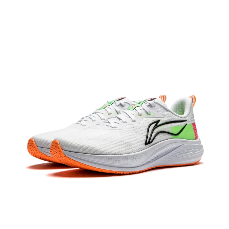 LiNing Red Hare 7 Cushioning Support Lightweight Rebound Low Top Training Running Shoes Men's White Green-2