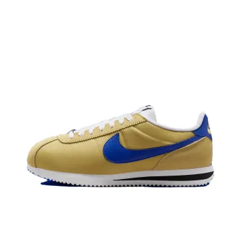 Nike Cortez Abrasion Resistant Low Top Running Shoes Women's Yellow Blue