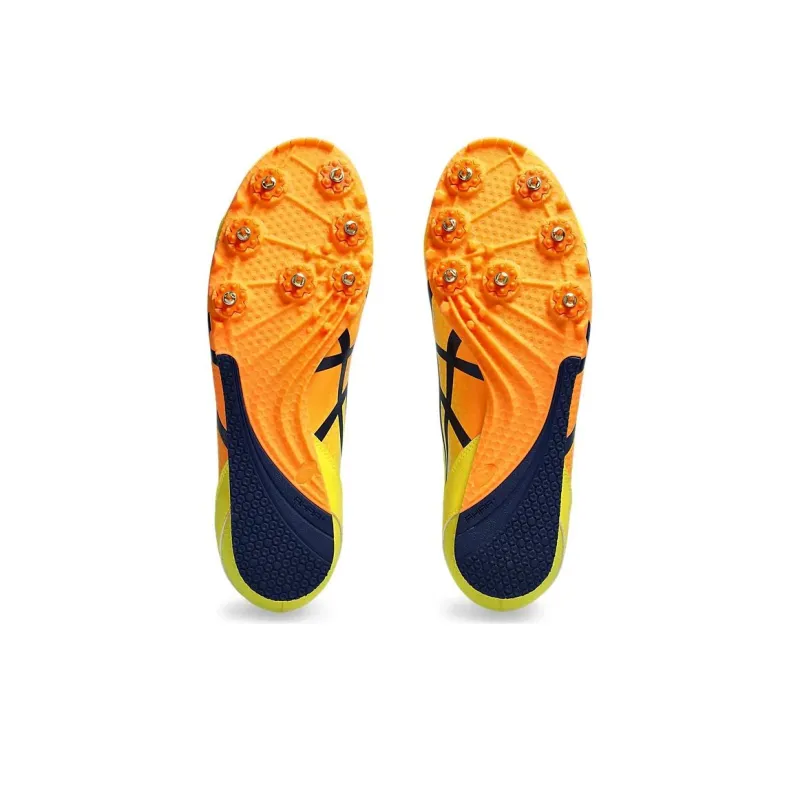 Asics Effort 13 IC/IN Slip Resistant Soccer Shoes Unisex Yellow Orange Blue-6
