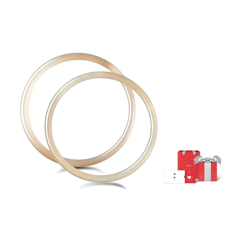 ZEGL Chalcedony Bangles Women's Green Pink Blue-6