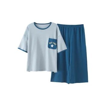 OEING Pajama Set Women's Navy Blue
