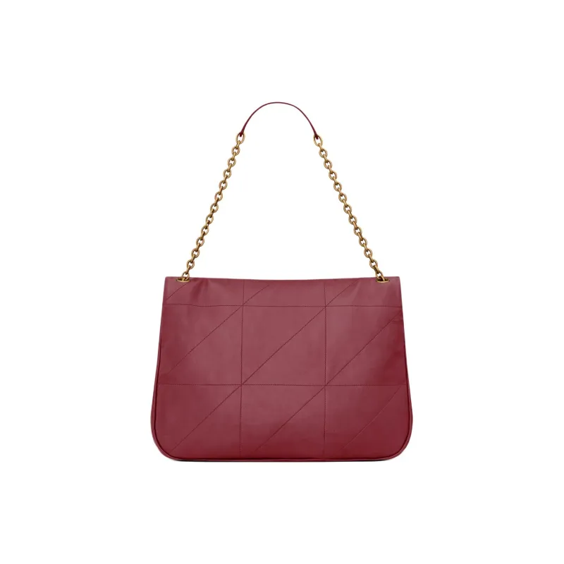 SAINT LAURENT Jamie Lambskin Handbag, Shoulder Bag Women's Merlot Red-3
