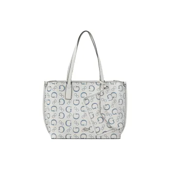 GUESS Artificial Leather Tote Bag Shopping Bag Handbag Women's Blue