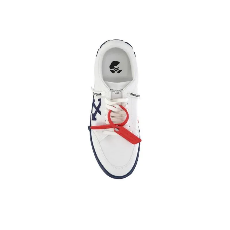 OFF WHITE Vulcanized Low White Blue Canvas-4