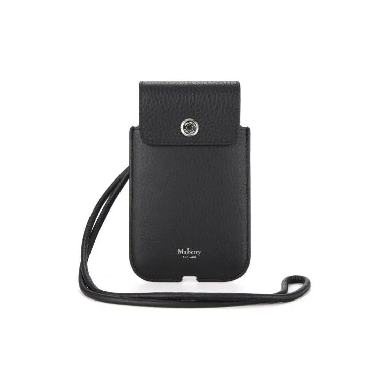 Mulberry Cow Leather Wallet Women's Black-1