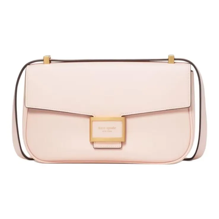 Kate Spade Katy Textured Leather Crossbody Bag Shoulder Bag Medium Size Women's Mochi Pink-0