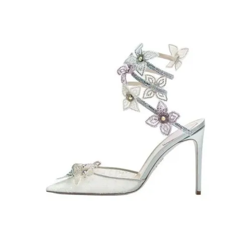 René Caovilla Floriane Floral-appliqué Pumps