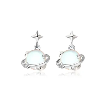 VAN GOGH Jade Earrings Women's Silver