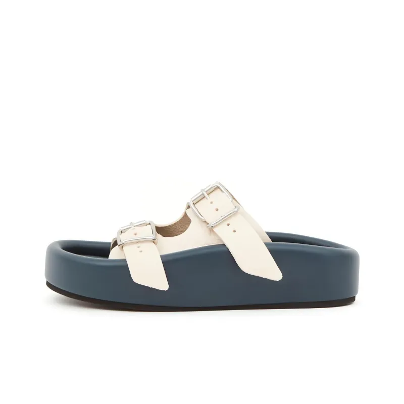 MM6 Maison Margiela Padded Leather Sandals-0
