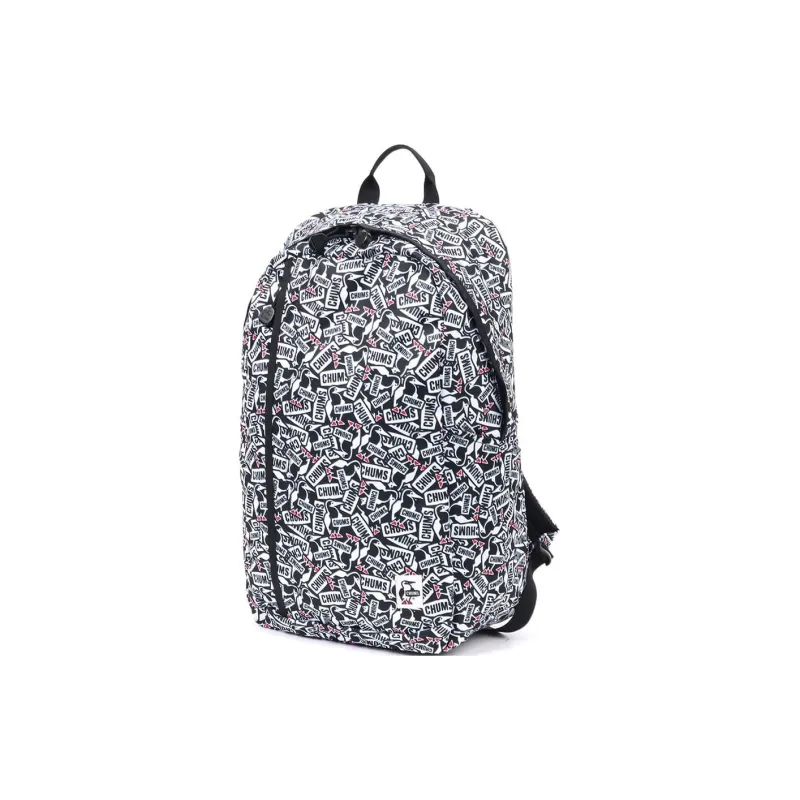 CHUMS Recycled Polyester Backpack Unisex Black White-0