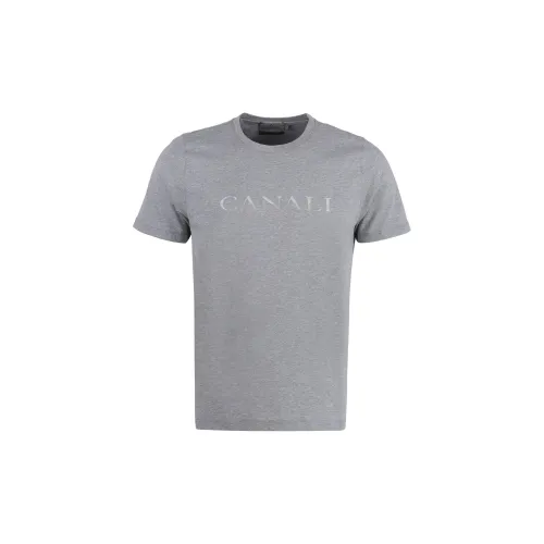 Canali T-Shirts Men Gray